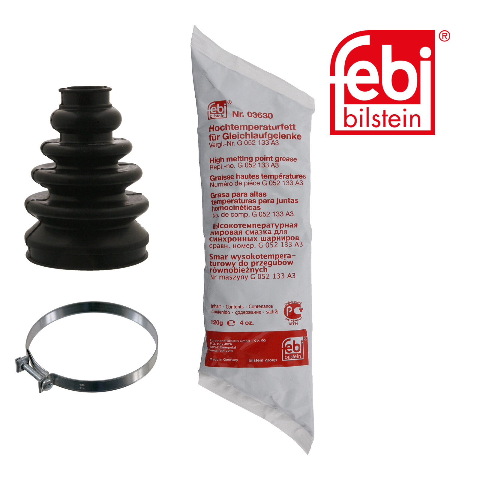 Faltenbalgsatz, Antriebswelle FEBI BILSTEIN 38341 f&uuml;r SEAT SKODA VW, Vorderachse