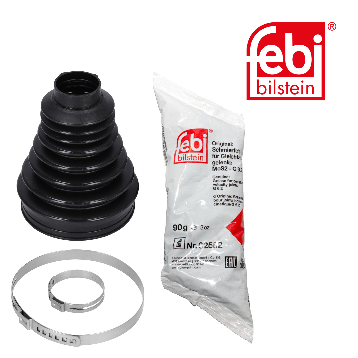 FEBI BILSTEIN Faltenbalgsatz, Antriebswelle 29973 f&uuml;r MERCEDES-BENZ, Vorderachse