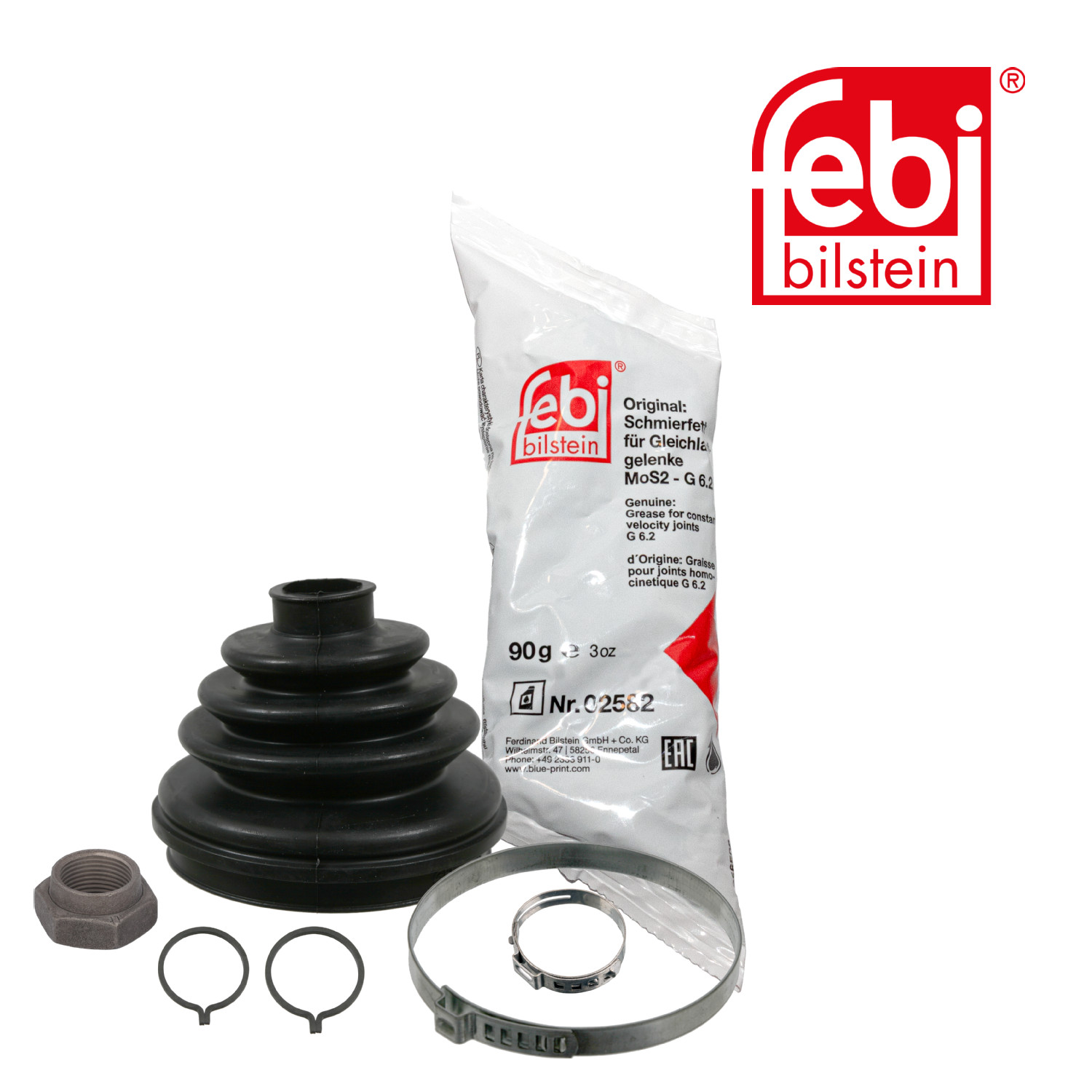 FEBI BILSTEIN Faltenbalgsatz, Antriebswelle 08300 f&uuml;r AUDI VW, Vorderachse