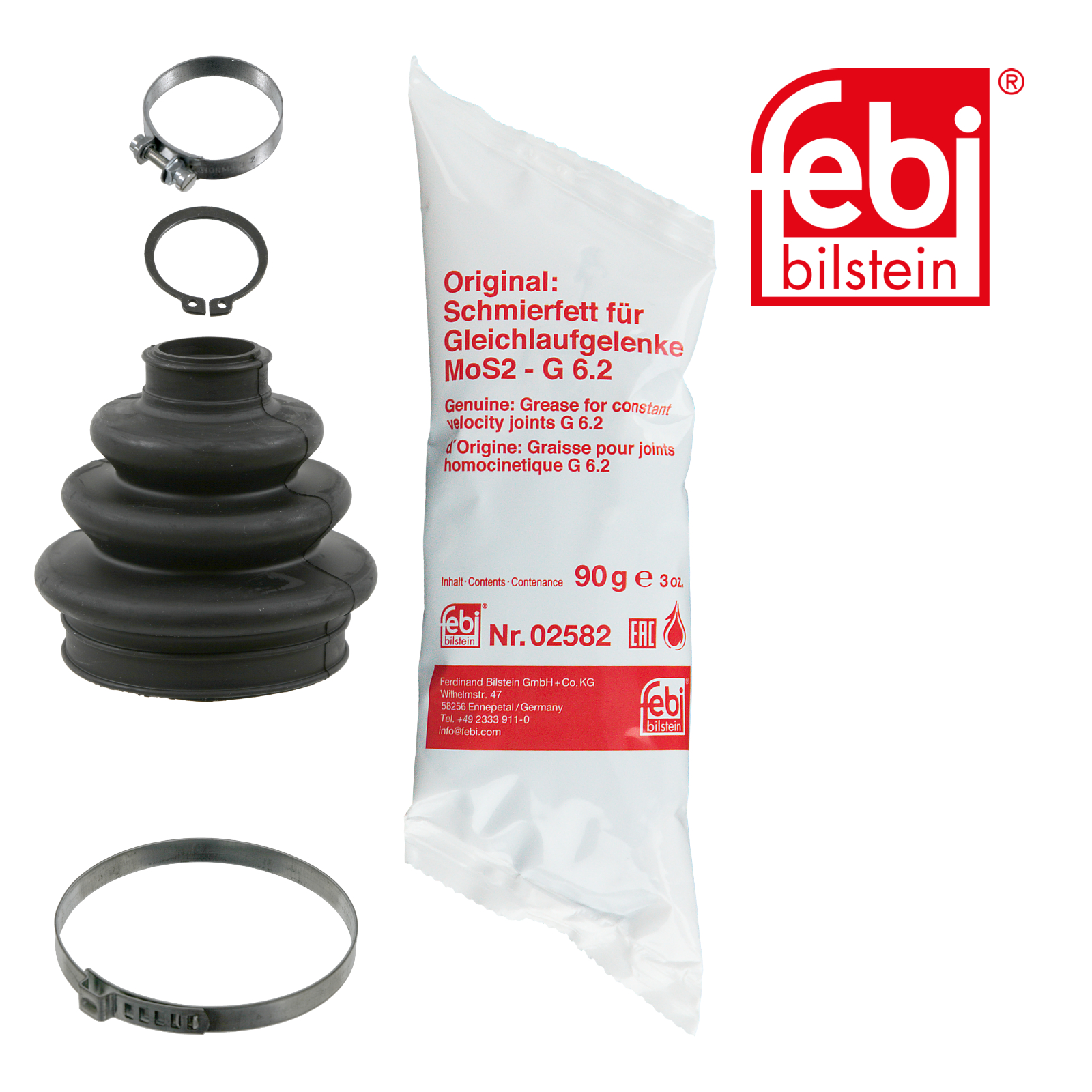 FEBI BILSTEIN Faltenbalgsatz, Antriebswelle 08061 f&uuml;r BMW, Hinterachse