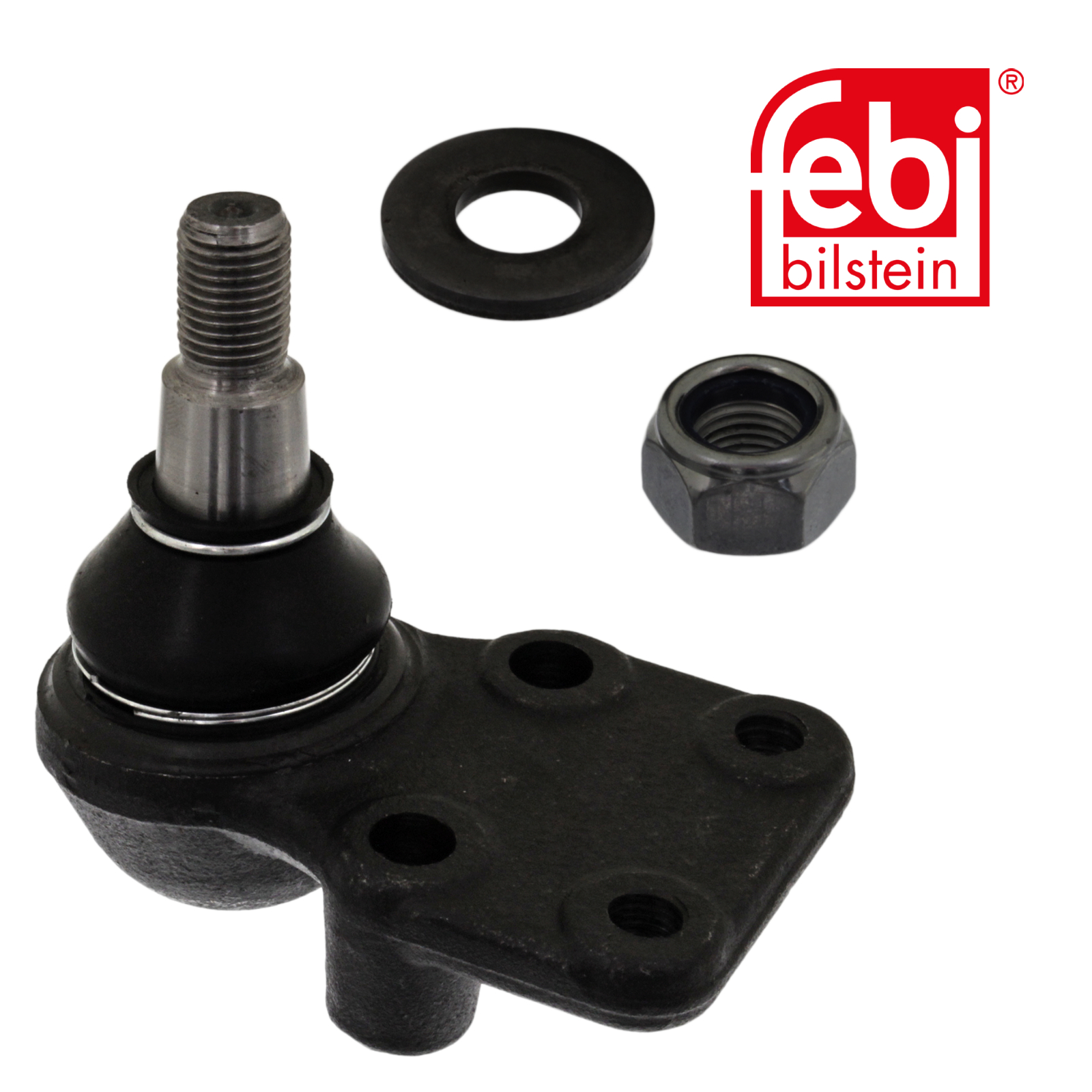 Febi Bilstein 1x 43322 Traggelenk mit Sicherungsmutter & Sicherungsring