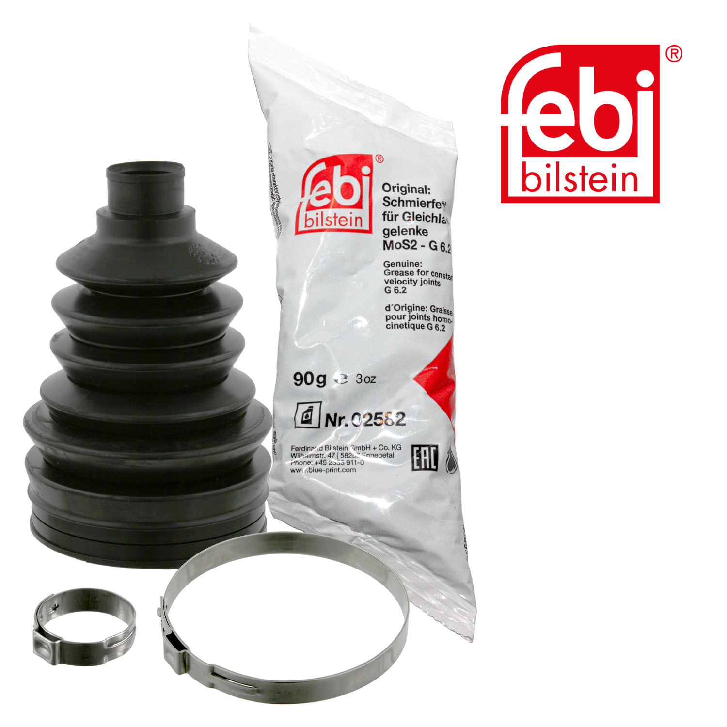 FEBI BILSTEIN Faltenbalgsatz, Antriebswelle 12842 f&uuml;r OPEL VAUXHALL, Vorderachse