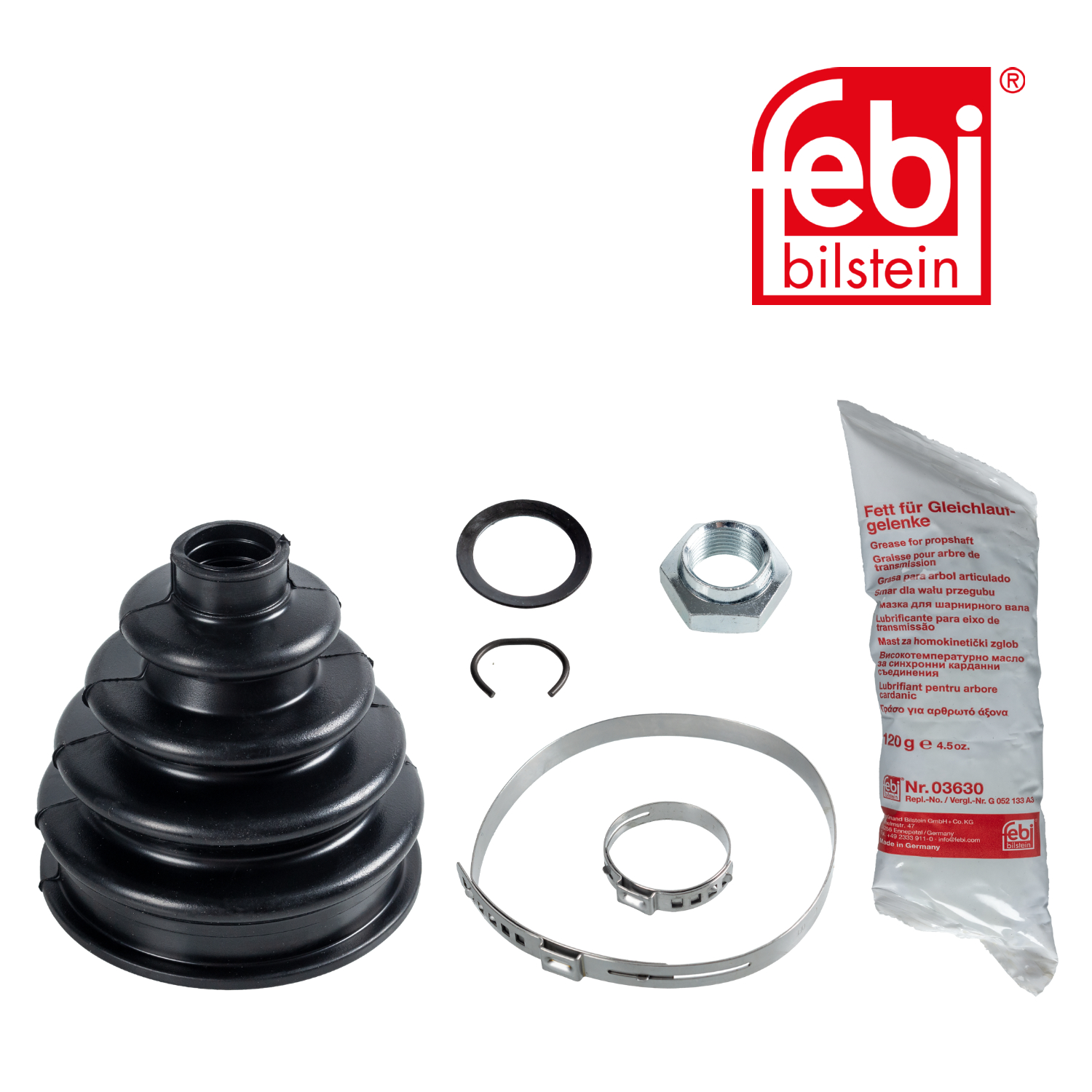 FEBI BILSTEIN Faltenbalgsatz, Antriebswelle 03629 f&uuml;r AUDI VW, Vorderachse