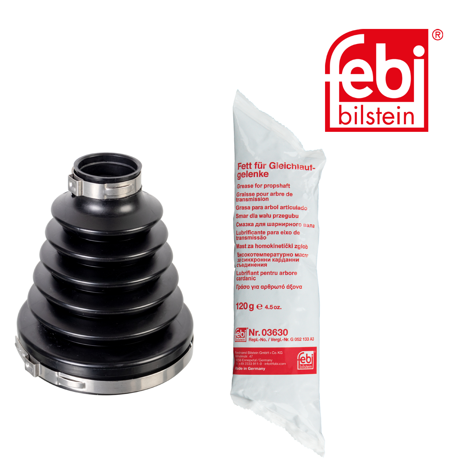 Faltenbalgsatz, Antriebswelle FEBI BILSTEIN 174400 für MERCEDES-BENZ, radseitig