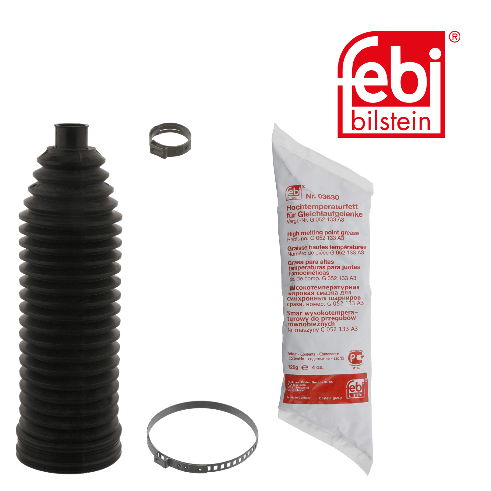 Faltenbalgsatz, Lenkung FEBI BILSTEIN 40059 für BMW, Vorderachse links