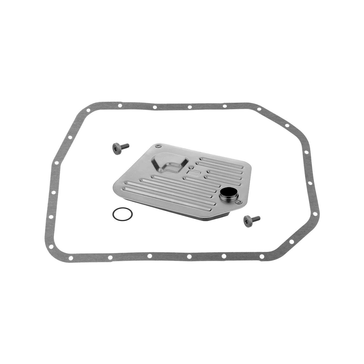 Febi Bilstein 31116 Getriebeölfiltersatz für Automatikgetriebe, mit Dichtung, O-Ring und Befestigungsschrauben , 1 Stück