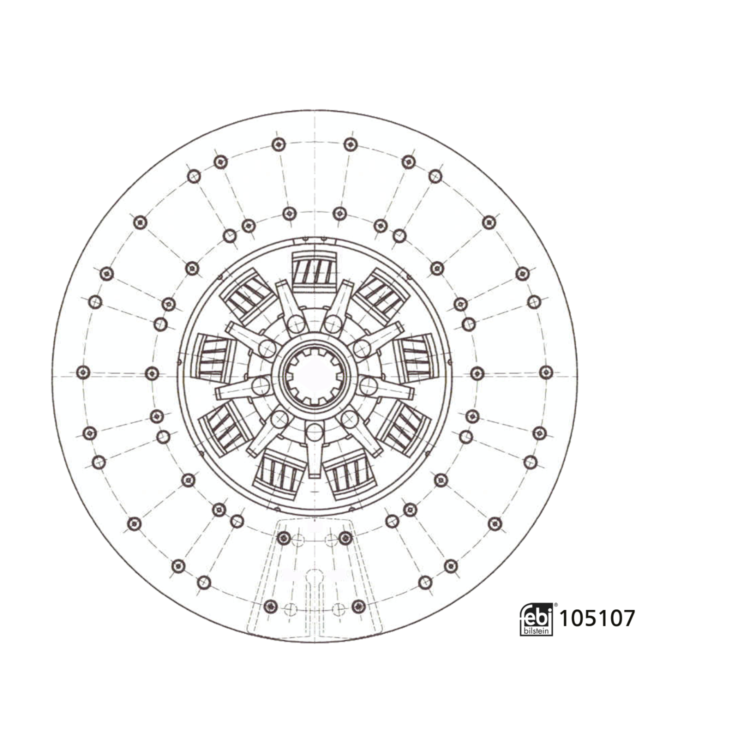 Kupplungsscheibe FEBI BILSTEIN 105107 für DAF