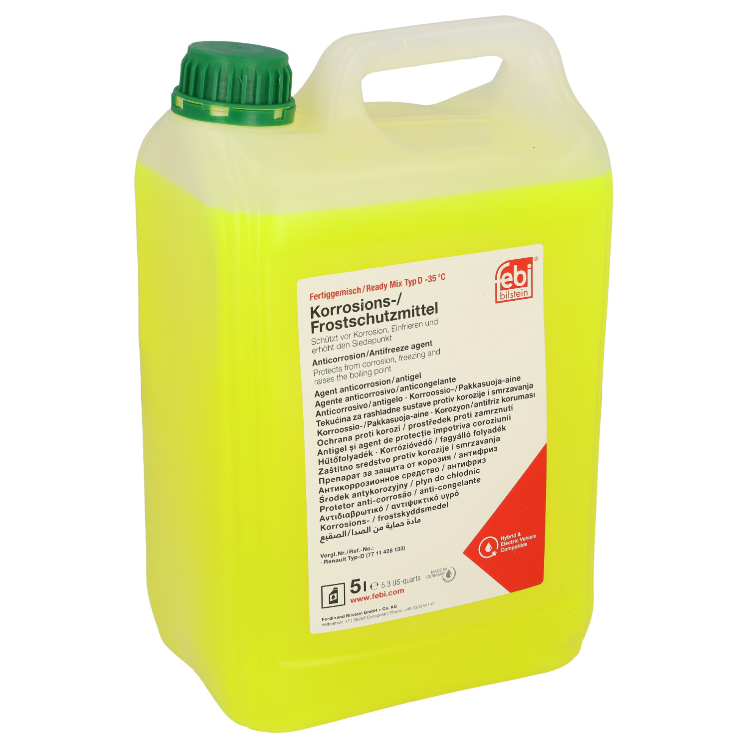 Febi Bilstein 26581 Frostschutzmittel Ready Mix -30°C , 5 Liter