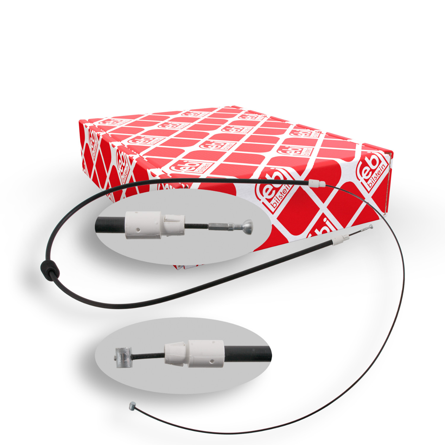 FEBI BILSTEIN Seilzug, Feststellbremse 34915 f&uuml;r MERCEDES-BENZ, vorne