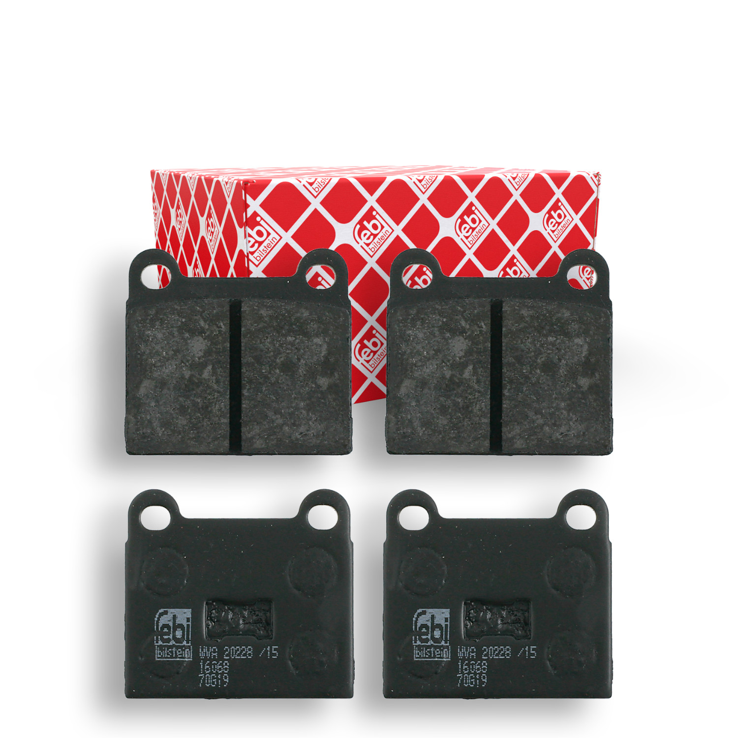 FEBI BILSTEIN Bremsbelagsatz, Scheibenbremse 16068 f&uuml;r VW, Vorderachse