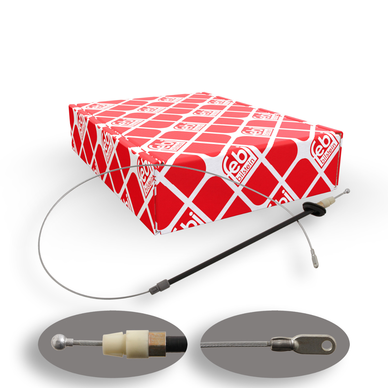 Seilzug, Feststellbremse FEBI BILSTEIN 29845 f&uuml;r MERCEDES-BENZ, vorne