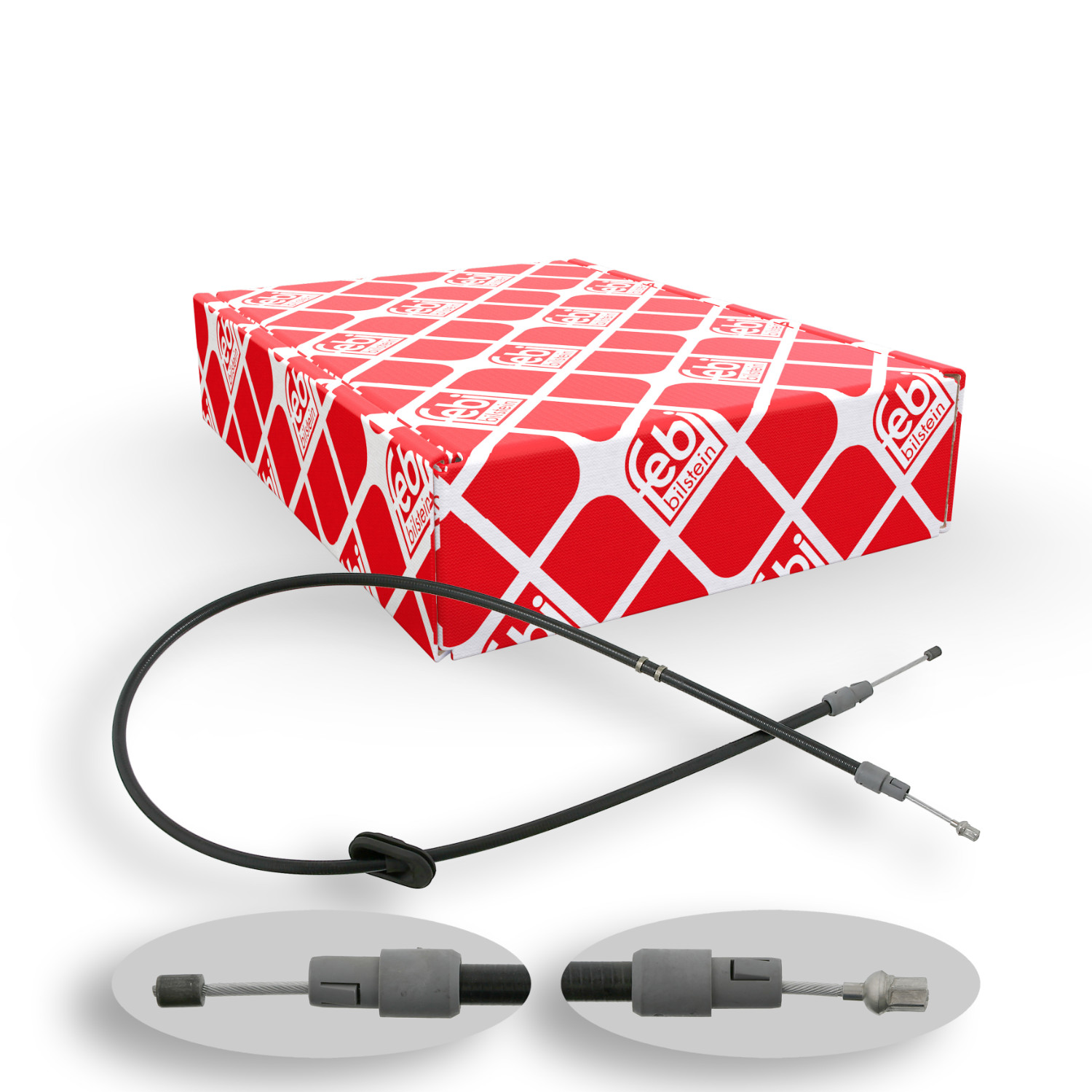 Seilzug, Feststellbremse FEBI BILSTEIN 22319 f&uuml;r MERCEDES-BENZ, vorne rechts