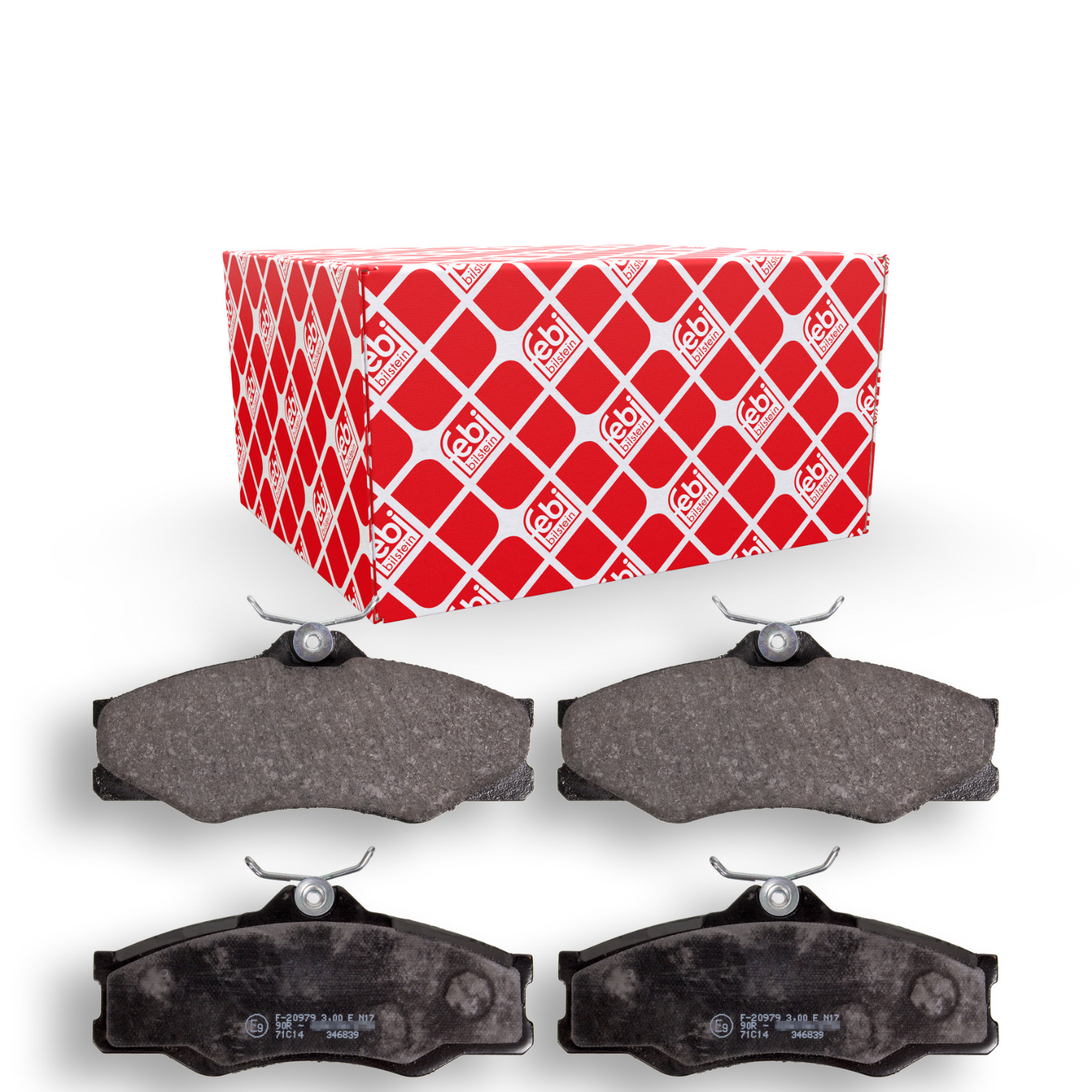 FEBI BILSTEIN Bremsbelagsatz, Scheibenbremse 16298 für VW, Vorderachse