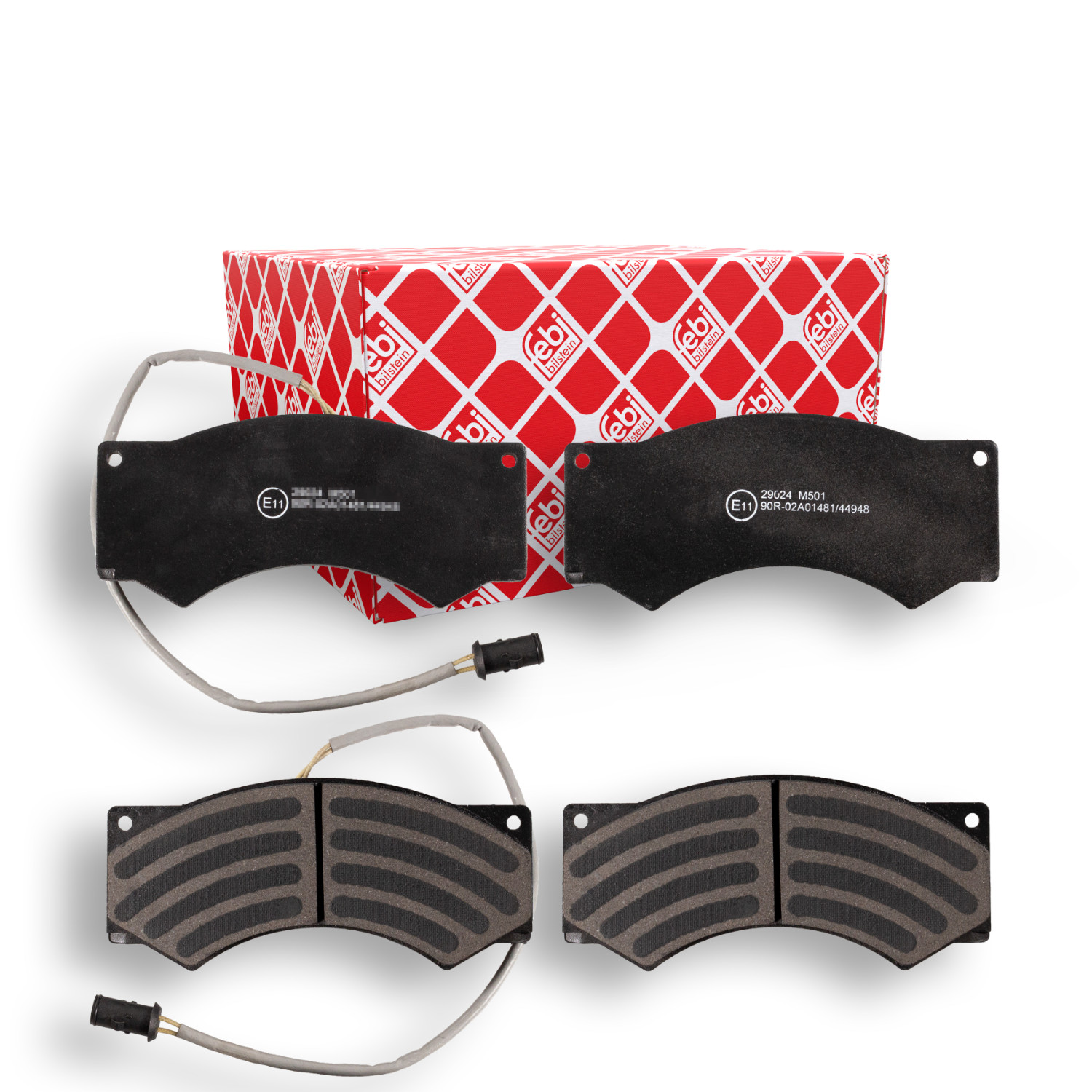 FEBI BILSTEIN Bremsbelagsatz, Scheibenbremse 16593 f&uuml;r DAF IVECO, Vorderachse