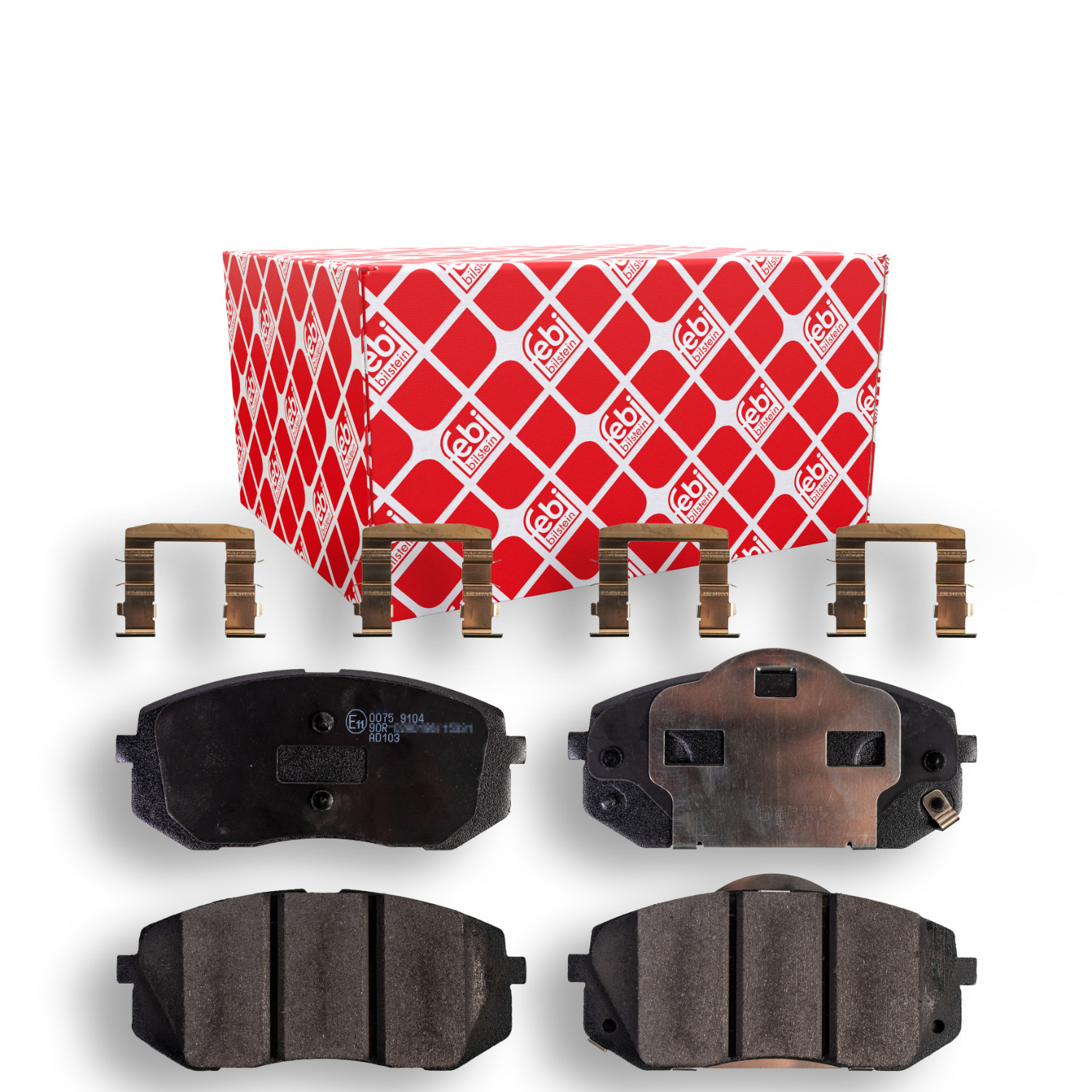 FEBI BILSTEIN Bremsbelagsatz, Scheibenbremse 116410 f&uuml;r KIA, Vorderachse