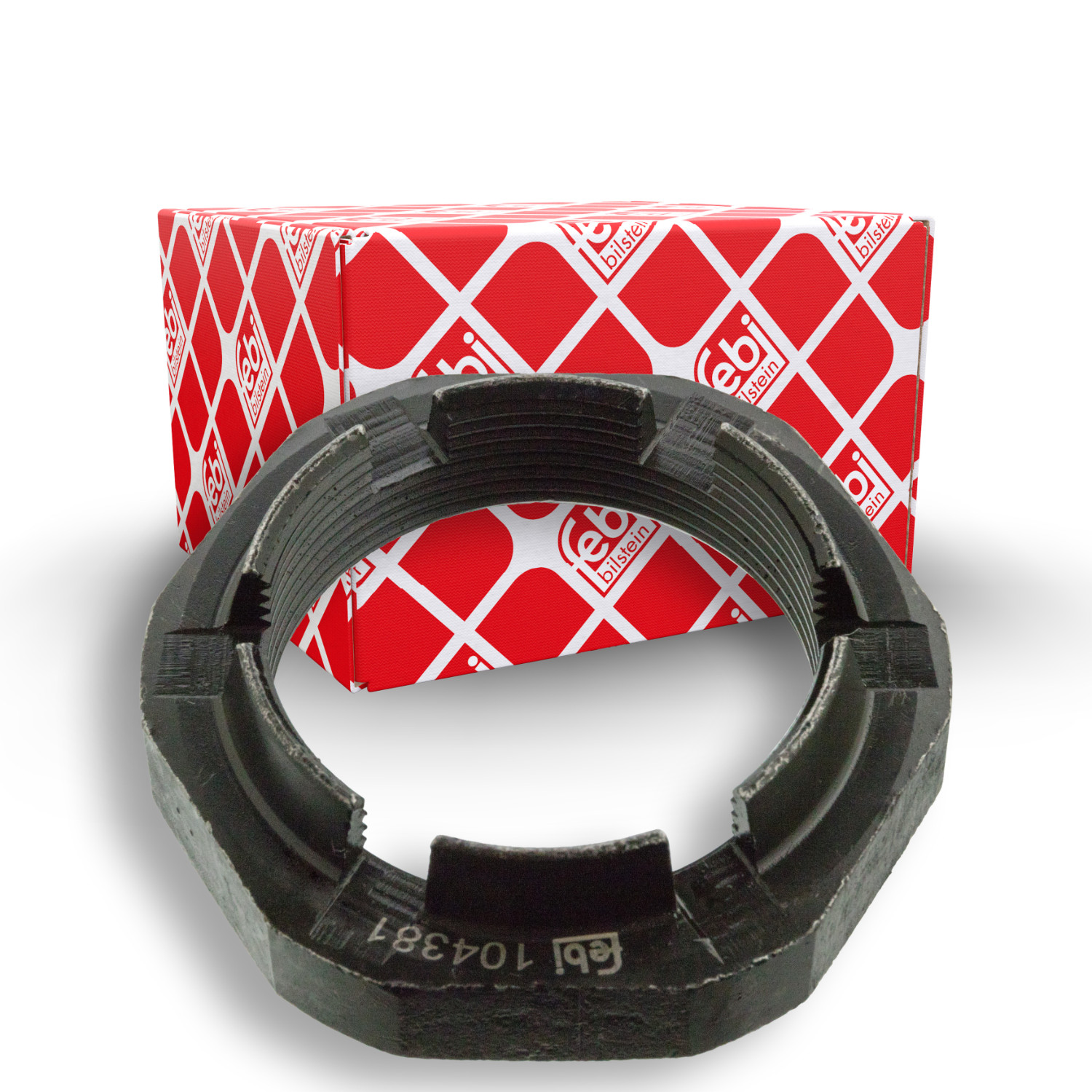 FEBI BILSTEIN Mutter, Achszapfen 104381 f&uuml;r RENAULT VOLVO RENAULT TRUCKS