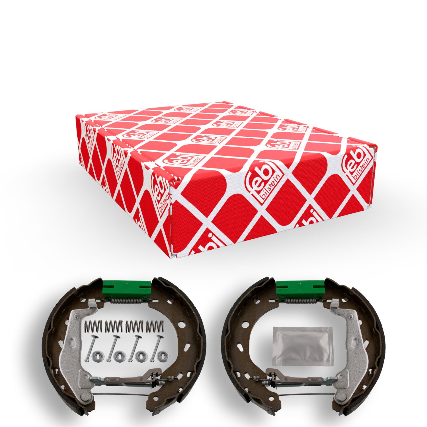 Febi Bilstein 34476 Bremsbackensatz für Feststellbremse, mit Anbaumaterial , 1 Stück