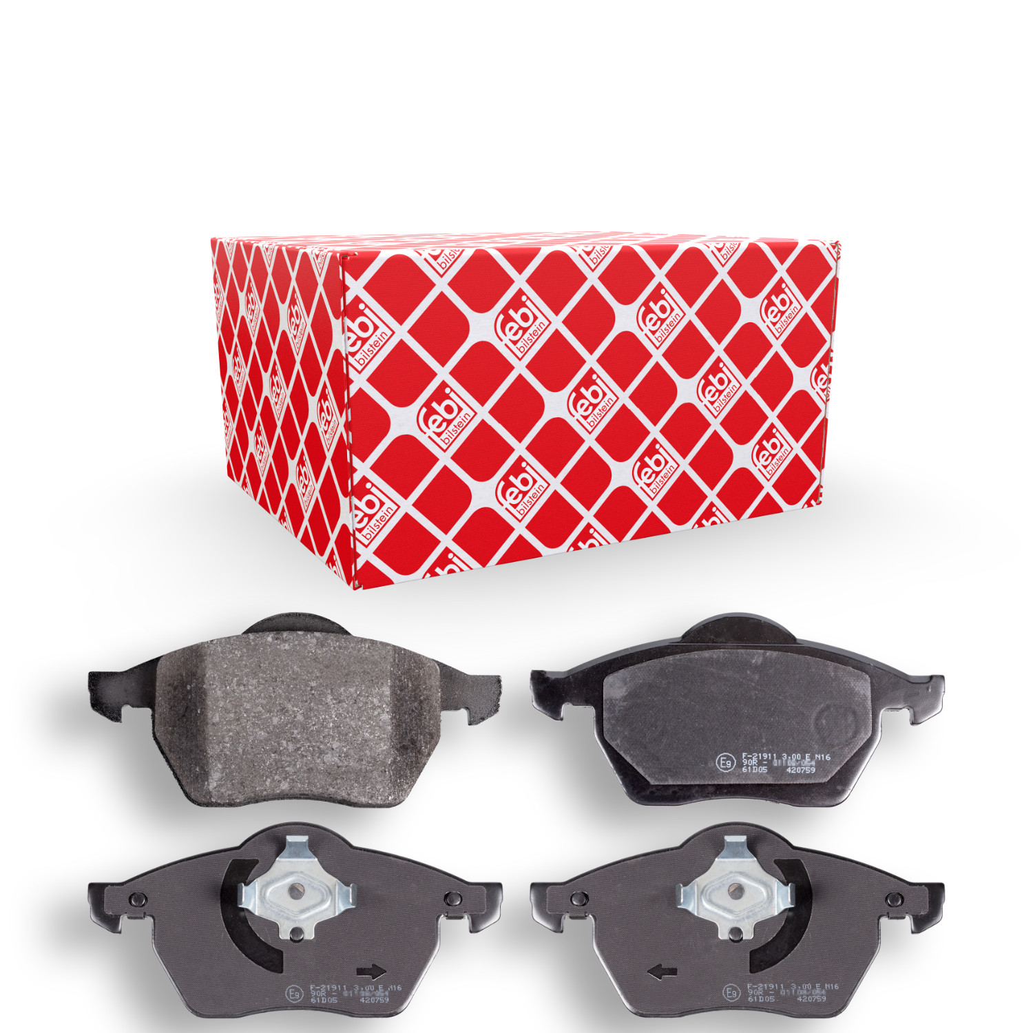 FEBI BILSTEIN Bremsbelagsatz, Scheibenbremse 16338 f&uuml;r AUDI SEAT SKODA VW