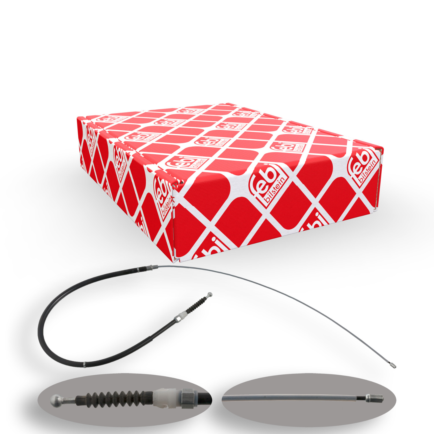 FEBI BILSTEIN Seilzug, Feststellbremse 48306 f&uuml;r SKODA, hinten, hinten links