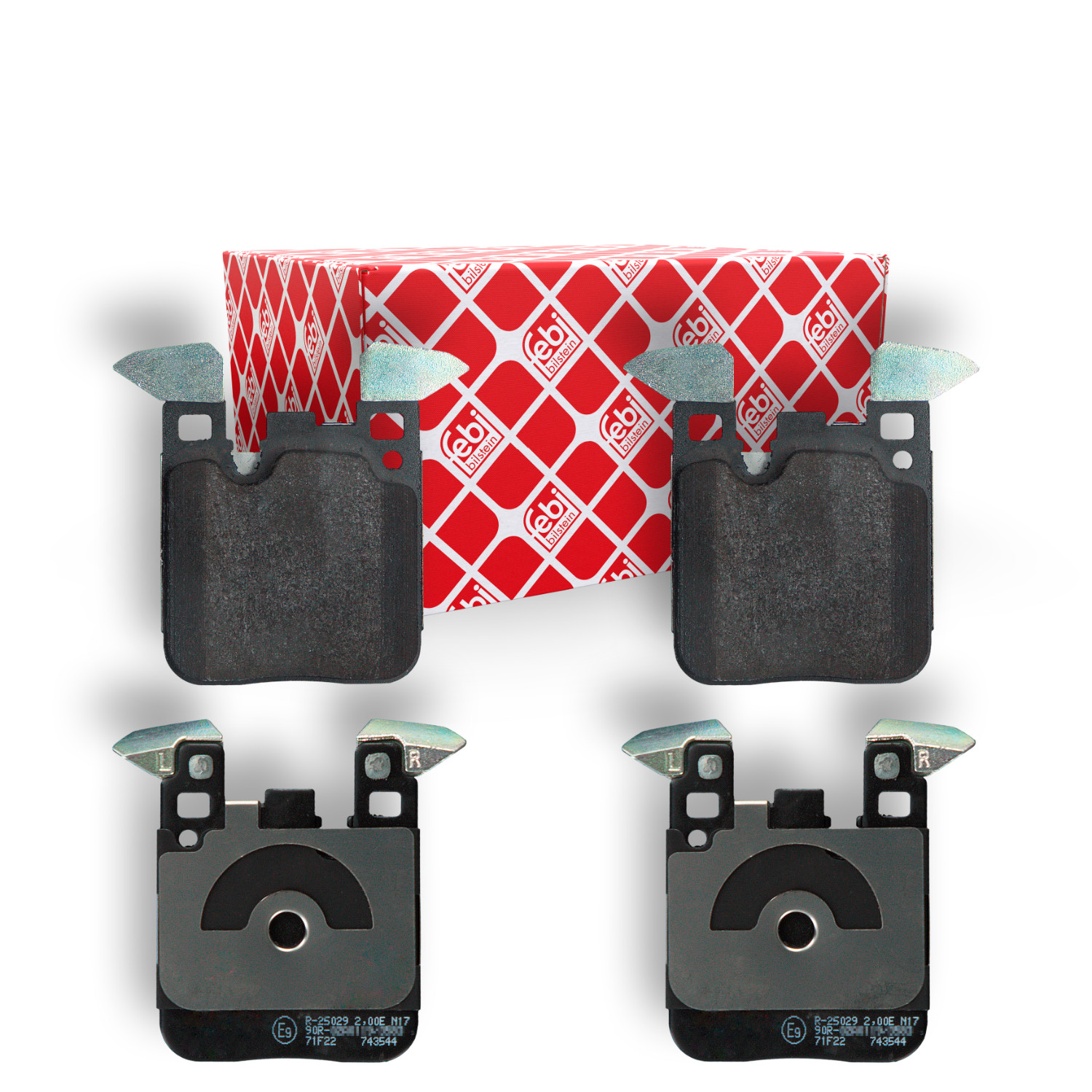 FEBI BILSTEIN Bremsbelagsatz, Scheibenbremse 16909 f&uuml;r BMW, Hinterachse