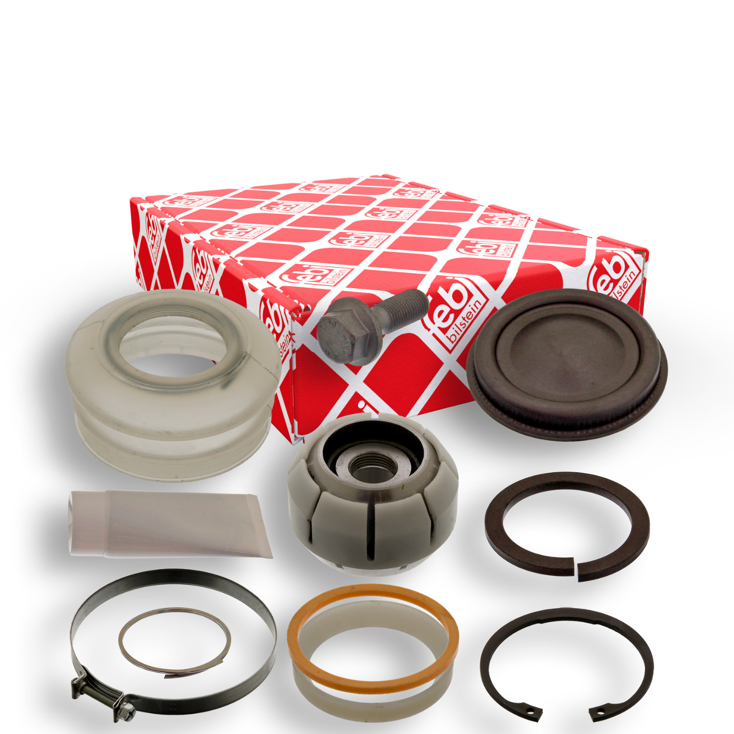 FEBI BILSTEIN Reparatursatz, F&uuml;hrungsstrebe 43725 ProKit f&uuml;r DAF IVECO MAN VOLVO