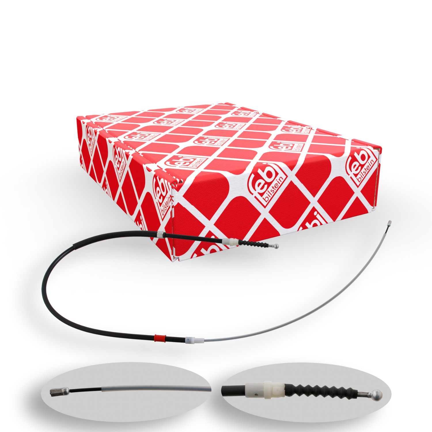 FEBI BILSTEIN Seilzug, Feststellbremse 30766 f&uuml;r VW, hinten links, hinten rechts