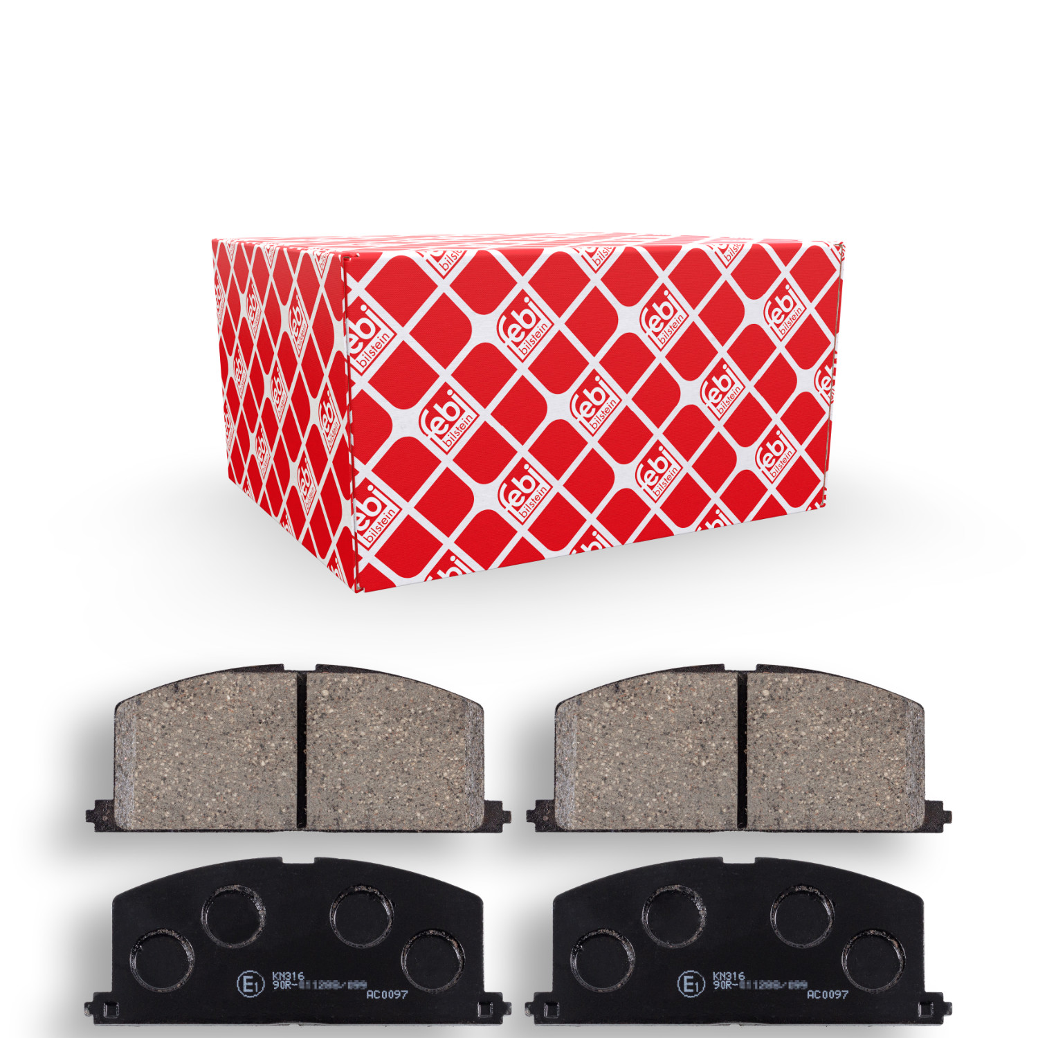 FEBI BILSTEIN Bremsbelagsatz, Scheibenbremse 16581 f&uuml;r TOYOTA, Vorderachse