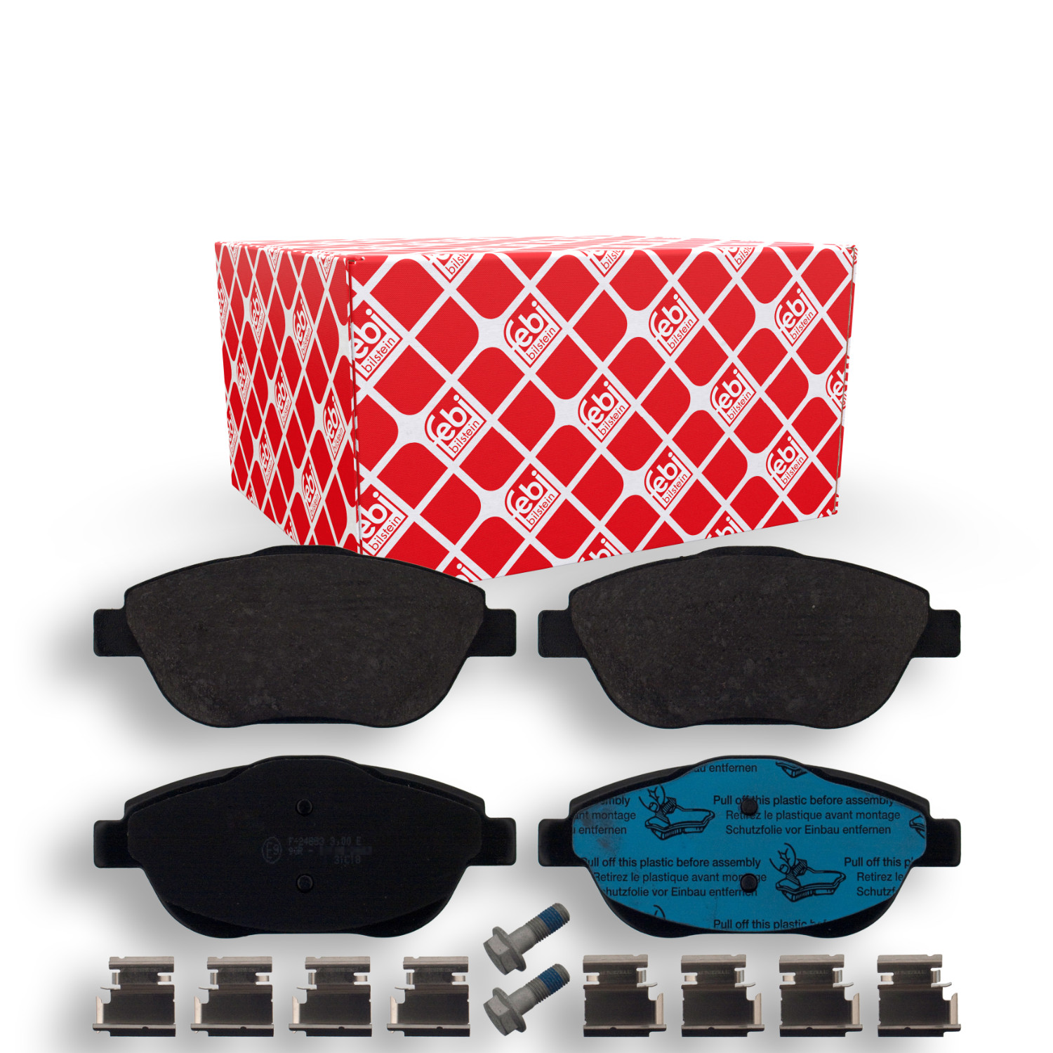 FEBI BILSTEIN Bremsbelagsatz, Scheibenbremse 16888 f&uuml;r CITRO&Euml;N OPEL PEUGEOT JEEP