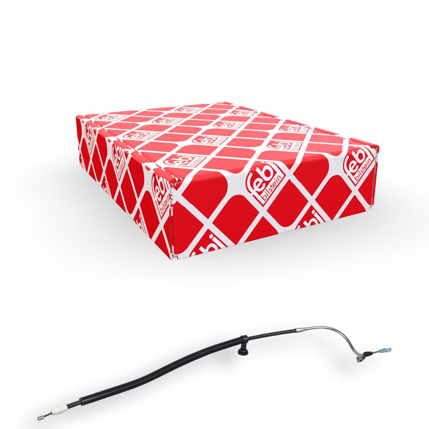 Seilzug, Feststellbremse FEBI BILSTEIN 103666 f&uuml;r MERCEDES-BENZ, hinten, mitte